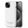 Karl Lagerfeld Capa Grained PU Hotel RSG para iPhone 15 cinzento