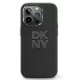 DKNY Capa rígida Liquid Silicone Metal Logo para iPhone 15 preto