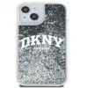 DKNY Capa rígida Liquid Glitter Big Logo para iPhone 15 preto