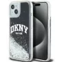 DKNY Capa rígida Liquid Glitter Big Logo para iPhone 15 preto