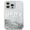 DKNY Capa rígida Liquid Glitter Big Logo para iPhone 15 Pro 6.1 preto
