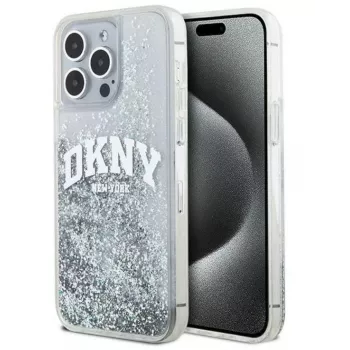 DKNY Capa rígida Liquid Glitter Big Logo para iPhone 15 Pro 6.1 preto