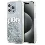 DKNY Capa rígida Liquid Glitter Big Logo para iPhone 15 Pro 6.1 preto