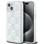 DKNY Capa rígida Liquid Glitter Multilogo para iPhone 15 branco