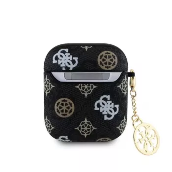 Guess Capa PU 4G Peony Charm para AirPods 1/2 preto