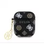 Guess Capa PU 4G Peony Charm para AirPods 1/2 preto