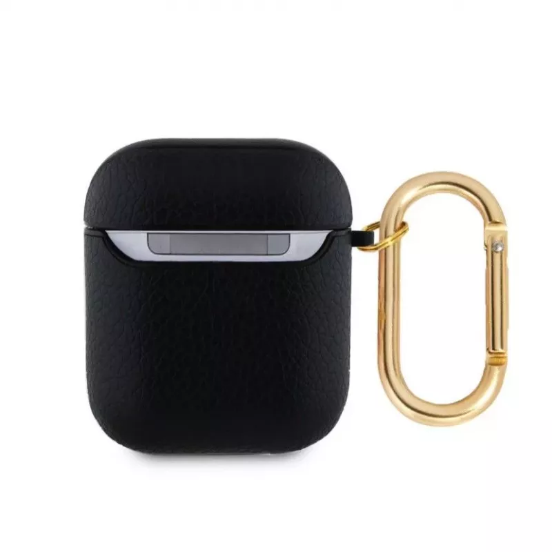 Guess Capa PU Grained Classic Logo para AirPods 1/2 preto
