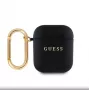 Guess Capa PU Grained Classic Logo para AirPods 1/2 preto