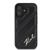 Karl Lagerfeld Capa rígida para iPhone 16, Quilted Signature, preta