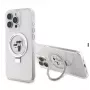 Karl Lagerfeld Apple iPhone 16 Pro Capa com Anel Karl and Choupette MagSafe Transparente
