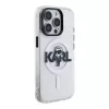 Karl Lagerfeld Capa de silicone com MagSafe IML KL Sketch Logo para Apple iPhone 15 Pro Max transparente