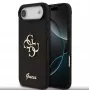 Guess Capa PU Fixed Glitter 4G Metal Logo para Apple iPhone Air preto