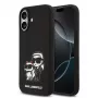 Karl Lagerfeld Capa MagSafe Liquid Silicone K&CH Sketch para Apple iPhone 17 preto