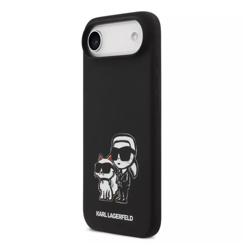 Karl Lagerfeld Capa MagSafe Liquid Silicone K&CH Sketch para Apple iPhone Air preto