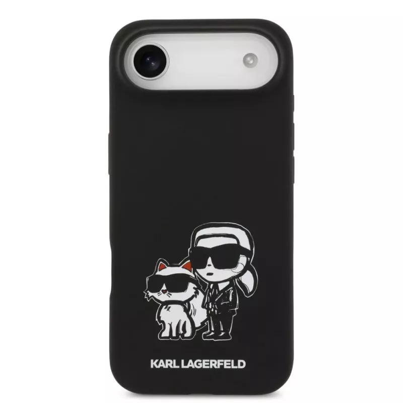 Karl Lagerfeld Capa MagSafe Liquid Silicone K&CH Sketch para Apple iPhone Air preto