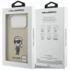 Karl Lagerfeld Capa de silicone com MagSafe para Apple iPhone 17 Pro - castanho (KL Sketch & Logo)