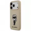 Karl Lagerfeld Capa de silicone com MagSafe para Apple iPhone 17 Pro - castanho (KL Sketch & Logo)