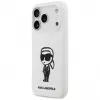 Karl Lagerfeld Capa de silicone KL Sketch & Logo com MagSafe para Apple iPhone 17 Pro - branco