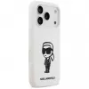 Karl Lagerfeld Capa de silicone KL Sketch & Logo com MagSafe para Apple iPhone 17 Pro - branco