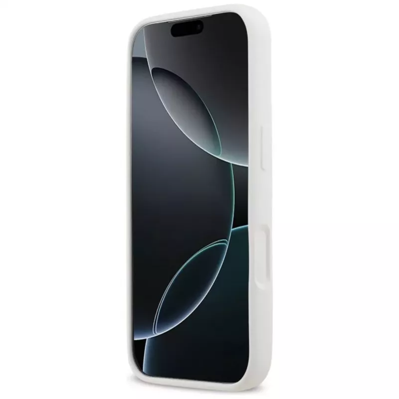 Karl Lagerfeld Capa de silicone KL Sketch & Logo com MagSafe para Apple iPhone 17 Pro - branco