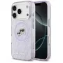 Karl Lagerfeld Capa de silicone com MagSafe K&C Heads Logo para Apple iPhone 17 Pro roxo