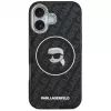 Karl Lagerfeld Capa de silicone com MagSafe KL Head Logo para Apple iPhone 17 preto