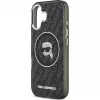 Karl Lagerfeld Capa de silicone com MagSafe KL Head Logo para Apple iPhone 17 preto