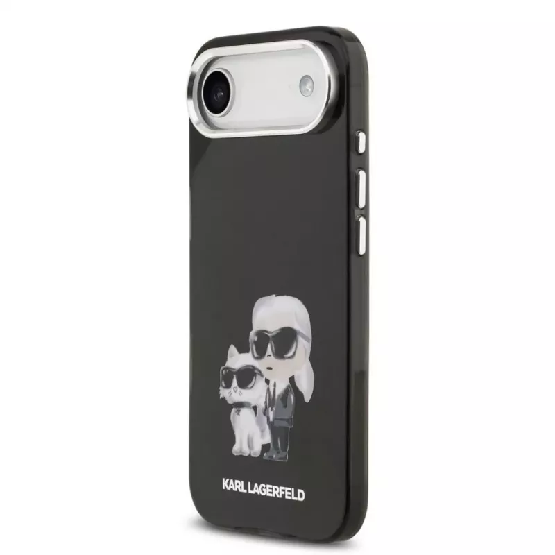 Karl Lagerfeld Capa de silicone IML Aquarelle K&C Logo para Apple iPhone Air preto