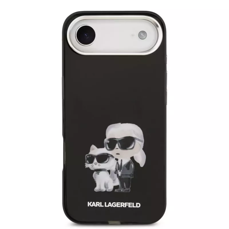Karl Lagerfeld Capa de silicone IML Aquarelle K&C Logo para Apple iPhone Air preto
