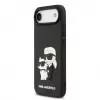 Karl Lagerfeld 3D Rubber Karl and Choupette Capa para iPhone Air, preta