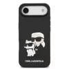 Karl Lagerfeld 3D Rubber Karl and Choupette Capa para iPhone Air, preta