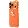 Guess IML 4G Script Metal Capa para iPhone 17 Pro, laranja