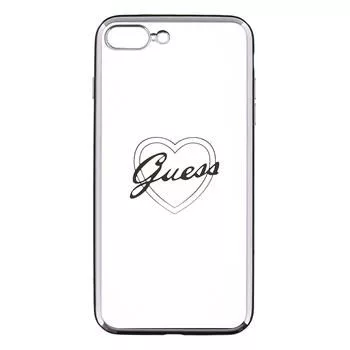 Capa TPU Apple Heart Guess para Apple iPhone 7 Plus / 8 Plus, prateada