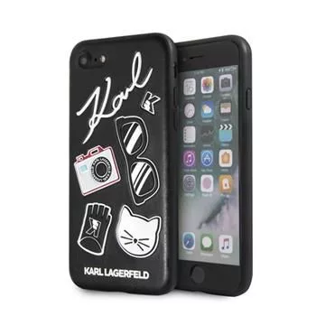 Capa rígida Pins Karl Lagerfeld para Apple iPhone 7/8/SE2020, preta