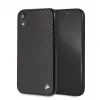 Capa rígida Signature BMW em carbono verdadeiro para Apple iPhone XR, preta