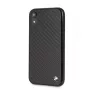 Capa rígida Signature BMW em carbono verdadeiro para Apple iPhone XR, preta