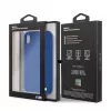 Capa rígida em silicone BMW para Apple iPhone XR, azul-marinho