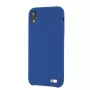 Capa rígida em silicone BMW para Apple iPhone XR, azul-marinho