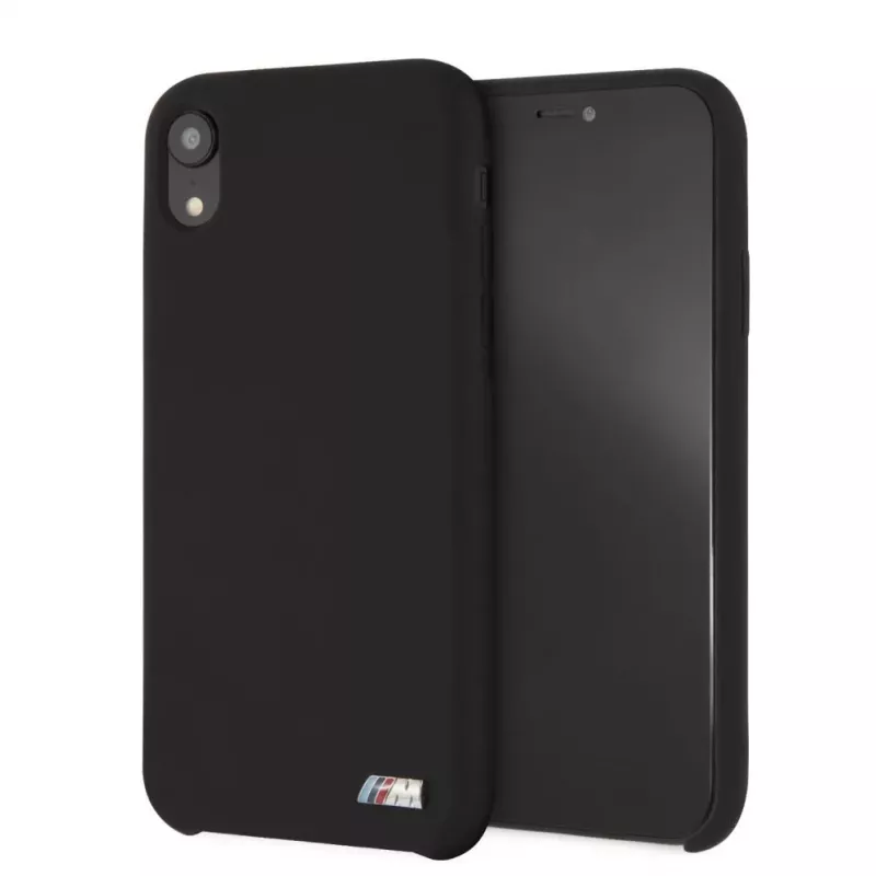 Capa rígida em silicone BMW para Apple iPhone XR, preta M Collection