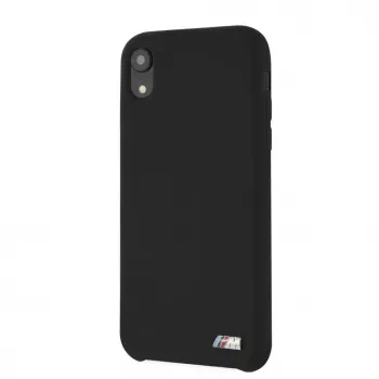 Capa rígida em silicone BMW para Apple iPhone XR, preta M Collection