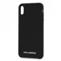 Capa em silicone Silver Logo Karl Lagerfeld para Apple iPhone XR, preta