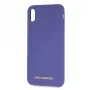 Capa em silicone Gold Logo Karl Lagerfeld para Apple iPhone XS Max, violeta