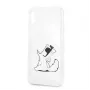 Capa rígida Fun Choupette No Rope Karl Lagerfeld para Apple iPhone XR, transparente