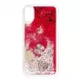 Capa Glitter Hearts Guess para Apple iPhone X/XS, framboesa