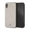 Capa rígida Twister em pele genuína Mercedes-Benz para Apple iPhone XR, cinzenta
