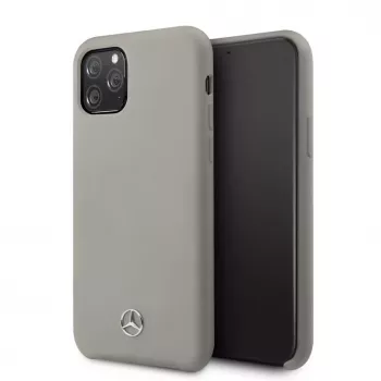 Capa em silicone líquido Mercedes-Benz para Apple iPhone 11 Pro, cinzenta