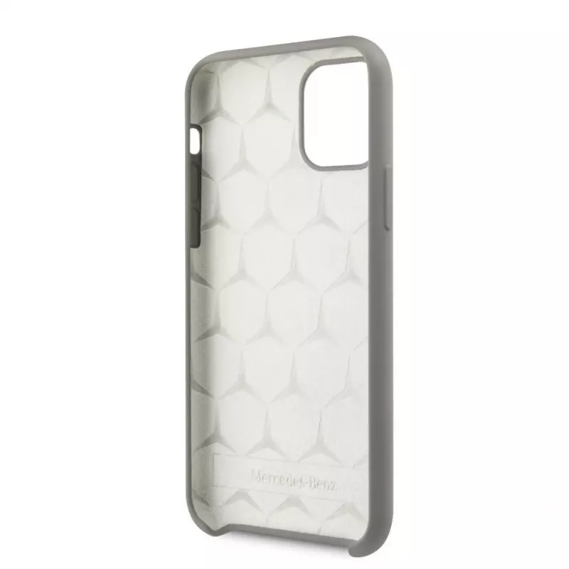 Capa em silicone líquido Mercedes-Benz para Apple iPhone 11, cinzenta
