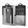 Capa rígida em pele com perfuração Mercedes-Benz para Apple iPhone 11 Pro, preta