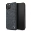 Capa Quilted em pele genuína Mercedes-Benz para Apple iPhone 11 Pro, azul