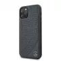 Capa Quilted em pele genuína Mercedes-Benz para Apple iPhone 11 Pro, azul